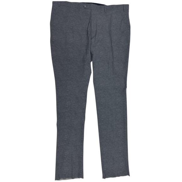 Hart Schaffner Marx Pants 38 Regular New York Fit Gray Active Stretch Unhemmed - Picture 1 of 7
